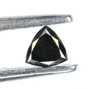 Diamante naturale sfuso a forma di triangolo nero da 0,13 CT per anelli personalizzati, fidanzamento o gioielli raffinati