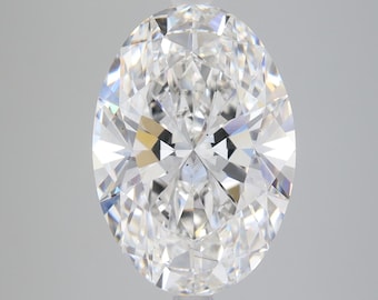 5.38 CT Oval Lab Grown Diamond | IGI Certified F VS2 Loose Stone