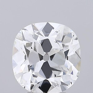 3.36 CT Old Mine Cushion Lab Grown Diamond for Engagement Ring or Anniversary Gift | IGI Certified | Best for Necklace or Earrings