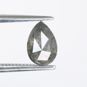0.69 Ct Pear-Cut Salt and Pepper Diamond | Brilliant Brown Diamond for Engagement Rings & Fine Jewelry