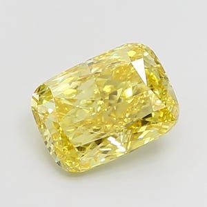 3.22 CT Cushion Cut Fancy Yellow Lab Grown Diamond For Engagement Ring