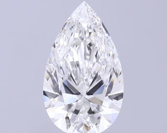 5 CT Pear Lab Grown Diamond, E VS1 IGI Certified Loose Gemstone