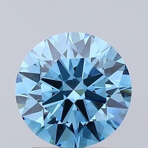 1.61 CT Fancy Blue Round Lab Grown Diamond | IGI Certified | Custom Engagement Ring | Unique Jewelry | Gift for Her | Quality Diamond