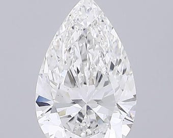 5 CT Pear Lab Grown Diamond, E VS2, Loose Gemstone, IGI Certified