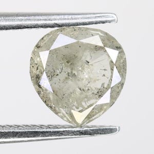 1.27 Carat Heart Shape Salt and Pepper Diamond Engagement Ring For Wedding Jewelry