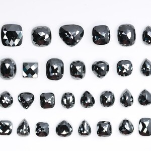Mixed Shape Black Diamond Ring | Unique Engagement Jewelry with Natural Black Diamonds | Artisan Design | Perfect Gift for Her