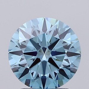 1.53 CT Blue Round Lab Grown Diamond | IGI Certified | Custom Engagement Ring | Unique Jewelry | Gift for Her | Quality Diamond