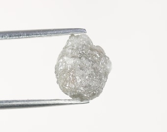 2.82 ct ungeschliffener grauer Diamant – Natürlicher Rohedelstein für handgemachten Schmuck