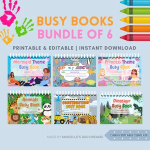 Busy Book Bundle for Preschoolers and Toddlers: Printable Activity Book, Learning Binder, Quiet Book, Worksheets & Coloring Pages