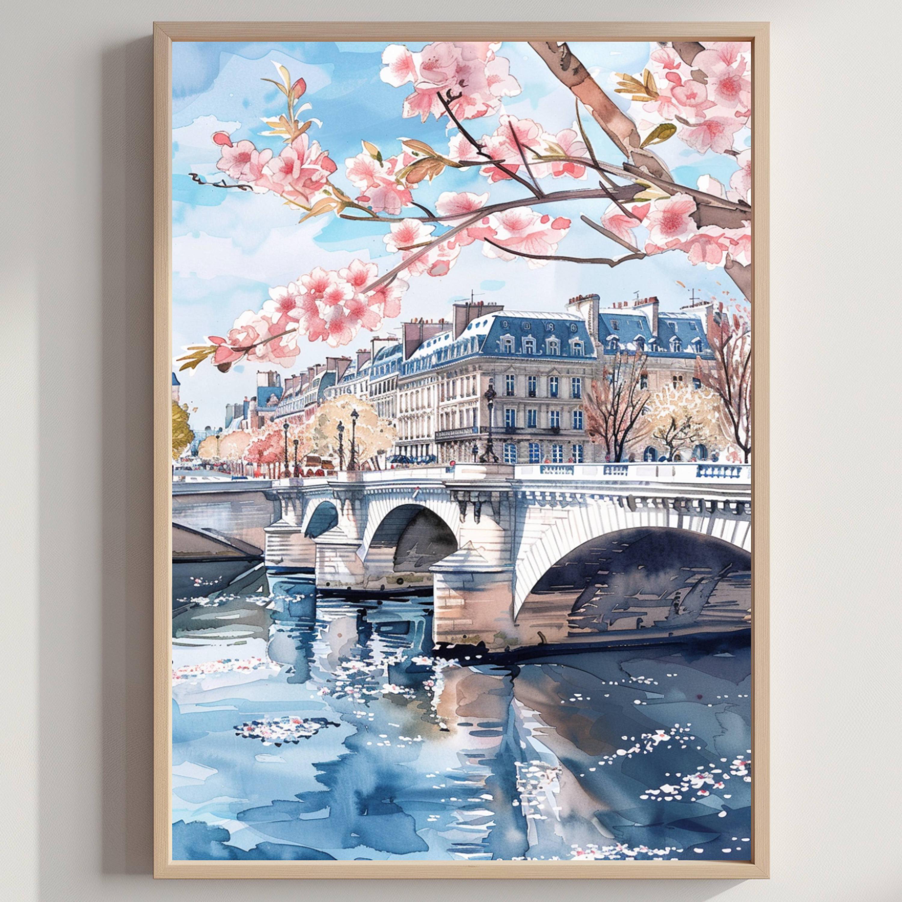 パリ「ポンヌフ」水彩画 パリ「ポンヌフ」水彩画