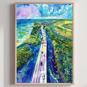 Marathon Key Florida Keys Florida USA Watercolor: Travel Poster