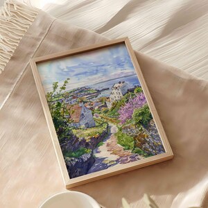 Isle of Jersey Channel Islands Watercolor Print: Europe Travel Art Poster.
Immerse yourself in the beauty of Isle of Jersey in the Channel Islands with our meticulously crafted wall art poster print. This watercolor illustration captures the essence of this iconic British destination, allowing you to relive cherished vacation travel memories. Perfect for home or office décor, or as a gift to an art lover. This beautiful high-resolution print is available as a framed and unframed print.