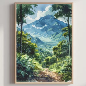 Guatemala Central America Watercolor Travel Poster Print Guatemala Wall Hanging Home & Office Décor  Art Lover Gift Guatemala Wall Art Print