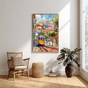 Lisbon Portugal Watercolor Travel Poster Print Lisbon Wall Hanging Home & Office Décor European Art Lovers Gift Portugal Vacation Portuguese. Immerse yourself in the beauty of Lisbon, Portugal, Europe, with our meticulously crafted borderless wall art poster print. This watercolor illustration captures the essence of this iconic Portuguese destination, allowing you to relive cherished vacation travel memories every day. Perfect for home or office décor, or as a gift to an art lover.