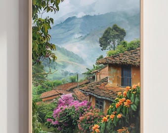 Colombia South America Watercolor Print: Travel Art Poster