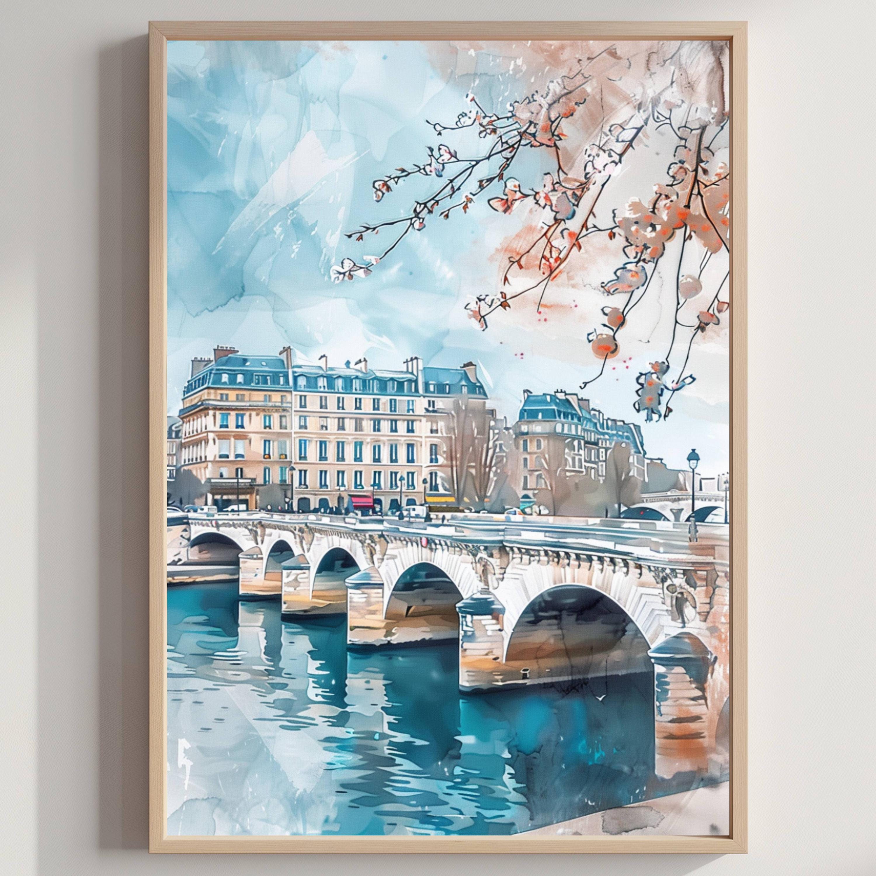 Watercolor Pont Neuf Paris - Etsy