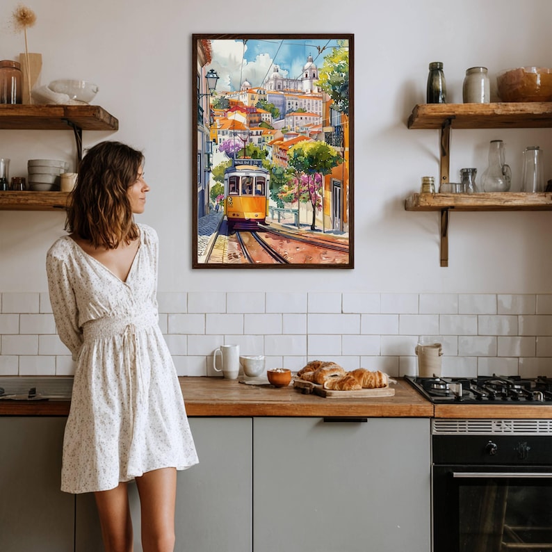 Lisbon Portugal Watercolor Travel Poster Print Lisbon Wall Hanging Home & Office Décor European Art Lovers Gift Portugal Vacation Portuguese. Immerse yourself in the beauty of Lisbon, Portugal, Europe, with our meticulously crafted borderless wall art poster print. This watercolor illustration captures the essence of this iconic Portuguese destination, allowing you to relive cherished vacation travel memories every day. Perfect for home or office décor, or as a gift to an art lover.