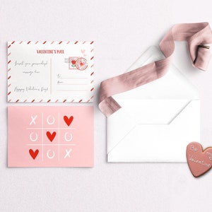 Carte postale personnalisée XOXO, carte de Saint-Valentin, carte de voeux romantique personnalisée pour proches, idée cadeau unique