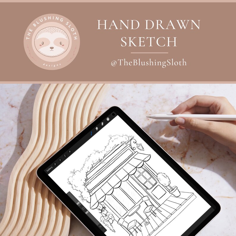 Store Drawing Color Printable Storefront Coloring Page - Storefront Digital Sketch ...