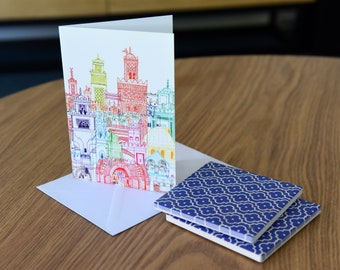 Marrakesh Towers Greeting card