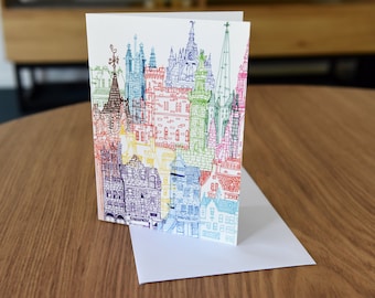 Edinburgh Towers Greeting card