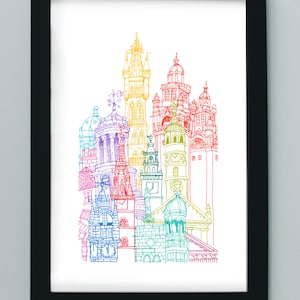 Glasgow Tower A5 Print