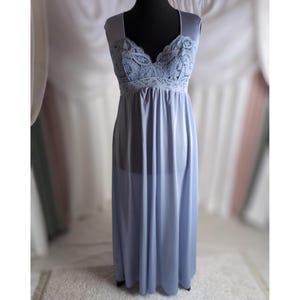 2XL Vintage Olga Nightgown Dress, in Periwinkle Blue!