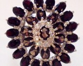 RHODOLITE GARNET Sterling Silver Ring size 7 1 2