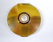 Vintage STRATTON Mother of Pearl and Rhinestone Ladies Compact