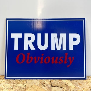 24 x 18 Trump 2024 Yard Sign, Trump President Vance Vice President 2024, Outdoor Weatherproof, H-Stake Included, Double Sided