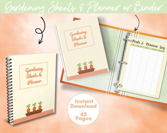Carrot Design Garden Planner | Planting Guide and Organizer for Your Vegetable Garden | Perfect for Garden Lovers and Beginners