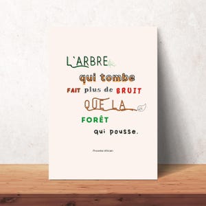 Carte jour de la terre, phrase inspirante Afrique, carte environnement citation, citation africaine, carte déco nature, carte écologique