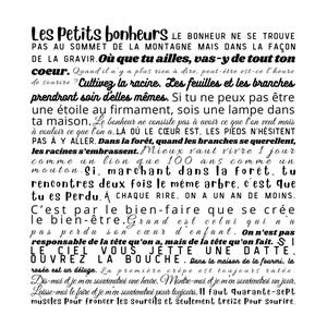 Décoration d'intérieur Les petits bonheurs, Affiche en français A4 imprimable, citation du bonheur, citation joyeuse, drôle, philosophique