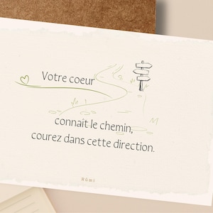 Citation RUMI, impression Rumi, poème Rumi, carte postale Rumi, carte de vœux, lettre consciente, papier manuscrit, poème Rumi