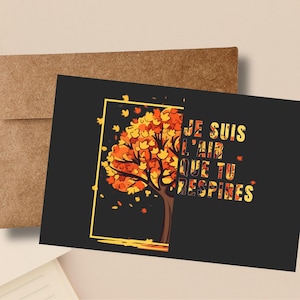 Carte de la planète, Carte message des arbres, carte environnement, Carte stop déforestation, sensibilisation environnement