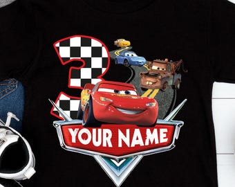 Cars Birthday Gift T Shirt, Custom Birthday Boy Shirt, Cars  Birthday Kid Outfit, Birthday Toddler Apparel, Birthday Girl T-Shirts  2
