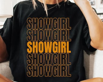 Comfort Colors Retro Showgirl Tee, Aesthetic Vintage Style Unisex T-Shirt, Concerts Outfits, New Album Shirt Showgirl Graphic Gift T-shirt.