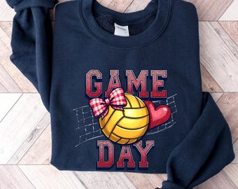 Game Day Volleyball Sweatshirt: Preppy Sports Mom Tee