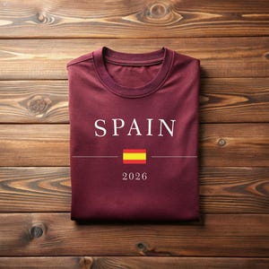Spain Football 2026 T-Shirt,Spain Football Sweater,Spain Fan Hood,Spanish Flag Shirt,Soccer Fan Tee,Spain Supporter Tee,Football Lover Gift image 10