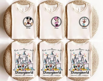 Customizable Disneyworld Family Trip Shirt: Mickey and Friends, Est 1971