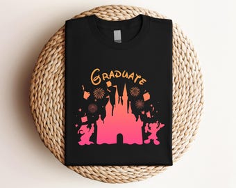Disney Graduation Castle T-Shirt, From the Tassel to the Castle Shirt, Disney Grad Trip Tee, Disney Graduation Tee, Graduate Mickey 2025 Tee