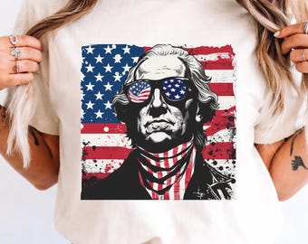 Comfort Colors® Patriotic Abraham Lincoln Shirt, USA Flag Graphic Tee, American President Shirt, Fourth Of July Tee, Vintage America Shirt