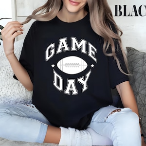 Preppy Game Day Football Shirt: Relaxed Fit Sports Mom Tee image 3