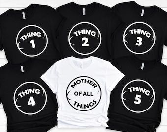 Customizable Thing 1-5 Family Shirts: Mother/Father Matching Sweatshirt