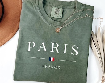 Comfort Colors Paris France Shirt: French Souvenir Tee
