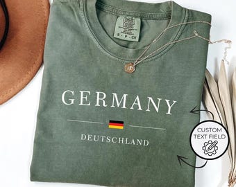 Comfort Colors Germany Shirt: Vintage German Flag Tee
