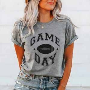 Preppy Game Day Football Shirt: Relaxed Fit Sports Mom Tee image 2