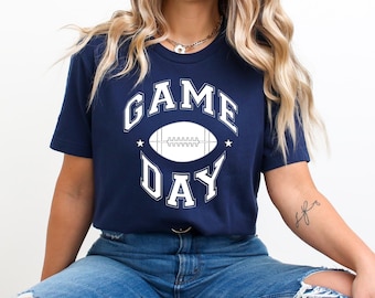 Preppy Game Day Football Shirt: Relaxed Fit Sports Mom Tee