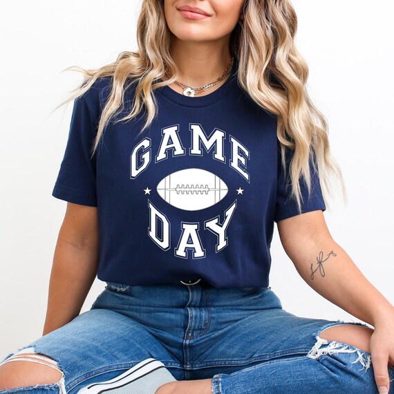 Preppy Game Day Football Shirt: Relaxed Fit Sports Mom Tee