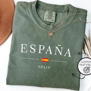 Comfort Colors® Espana Shirt, Spain Shirt, Spain Flag Shirt, Spain Travel Shirt, Spain Lover Gift, Spain VacationTee, Spanish Gift.